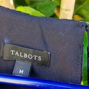 Talbots black top share with hearts velvety Hearts 3/4 length sleeve